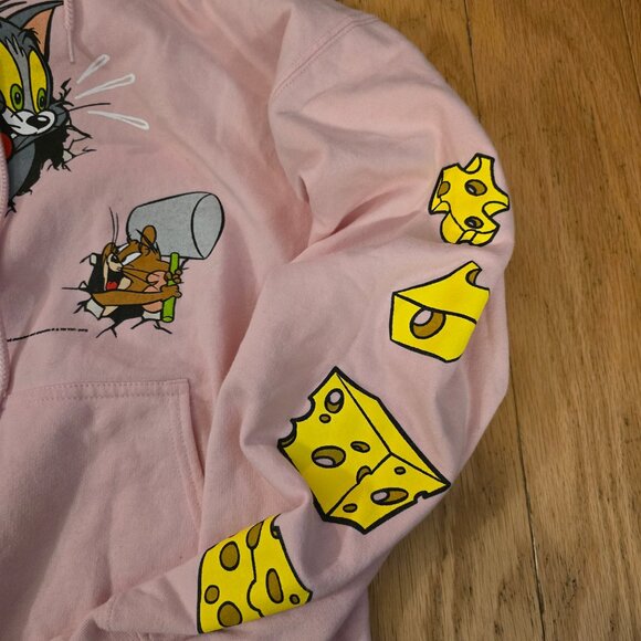 Tom and Jerry Women’s Small Sweatshirt Pink Hoodie Fun!! - Picture 4 of 6